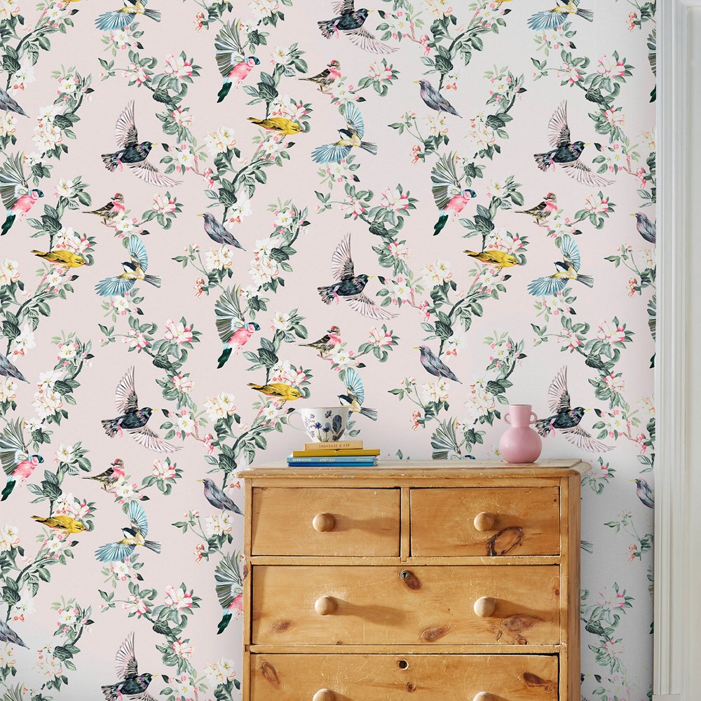 Handford Garden Birds Wallpaper 118562 by Joules in Antique Cream